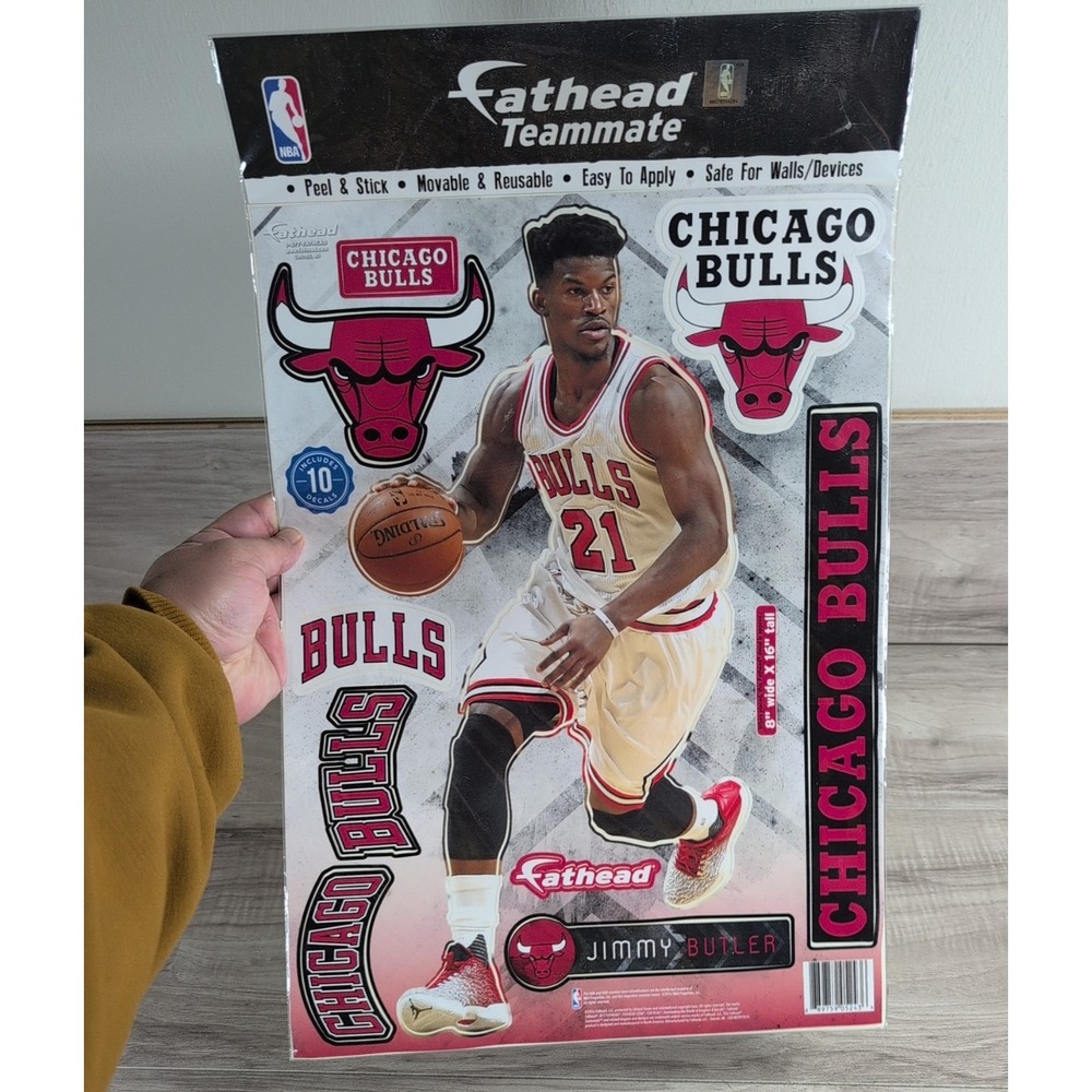 Fathead Teammate NBA Chicago Bulls Jimmy Butler 2016 - 10 DECALS Peel & stick